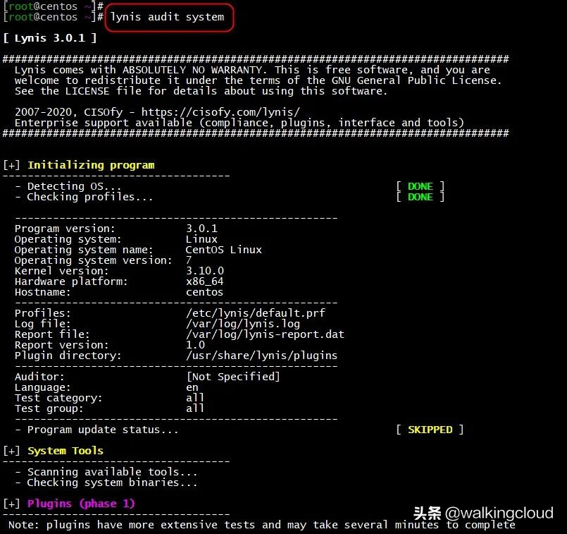 CentOS7下使用开源安全审计工具Lynis